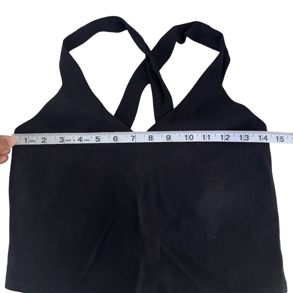 Sonia Rykiel Paris Womens Black Silk Blend Crop Top Strappy Back Size IT 36 - Picture 6 of 7